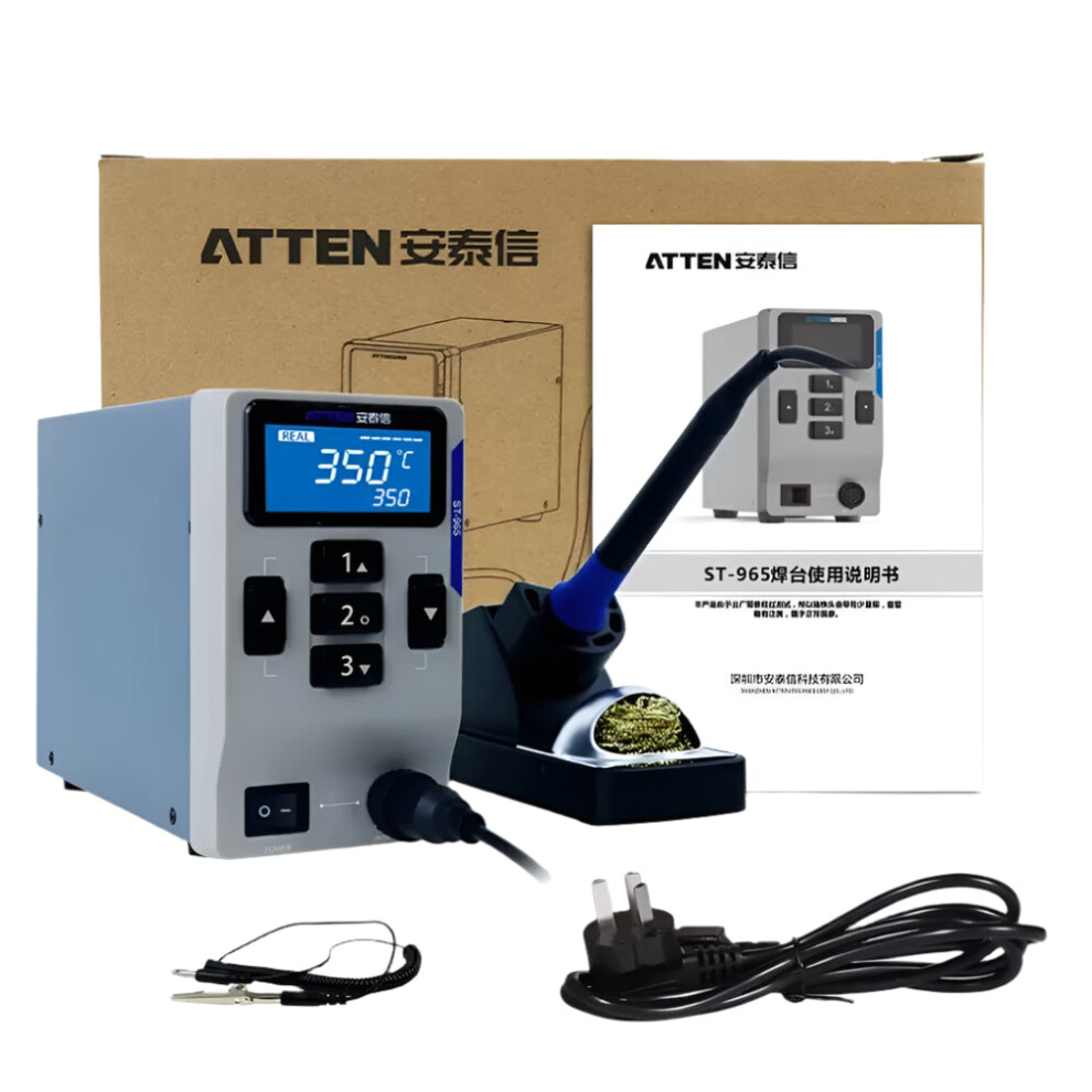 Atten St-965 65W Intelligent Soldering Station With Digital Lcd & Rapid Heating For Phone & Pcb Board Repair 711181209594