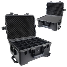 Heavy-Duty Rolling Camera Equipment Case with Adjustable Dividers