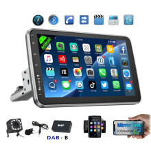 10 Android 14 Wireless CarPlay Auto-Rotating Screen Car MP5 Player with GPS Navigation & Shaking Machine Radio