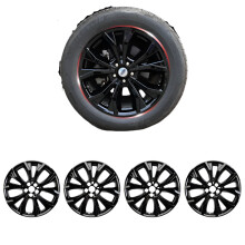 Glossy Black 20 Wheel Hubcaps Set for Ford Explorer 2021-2022 - Pack of 4