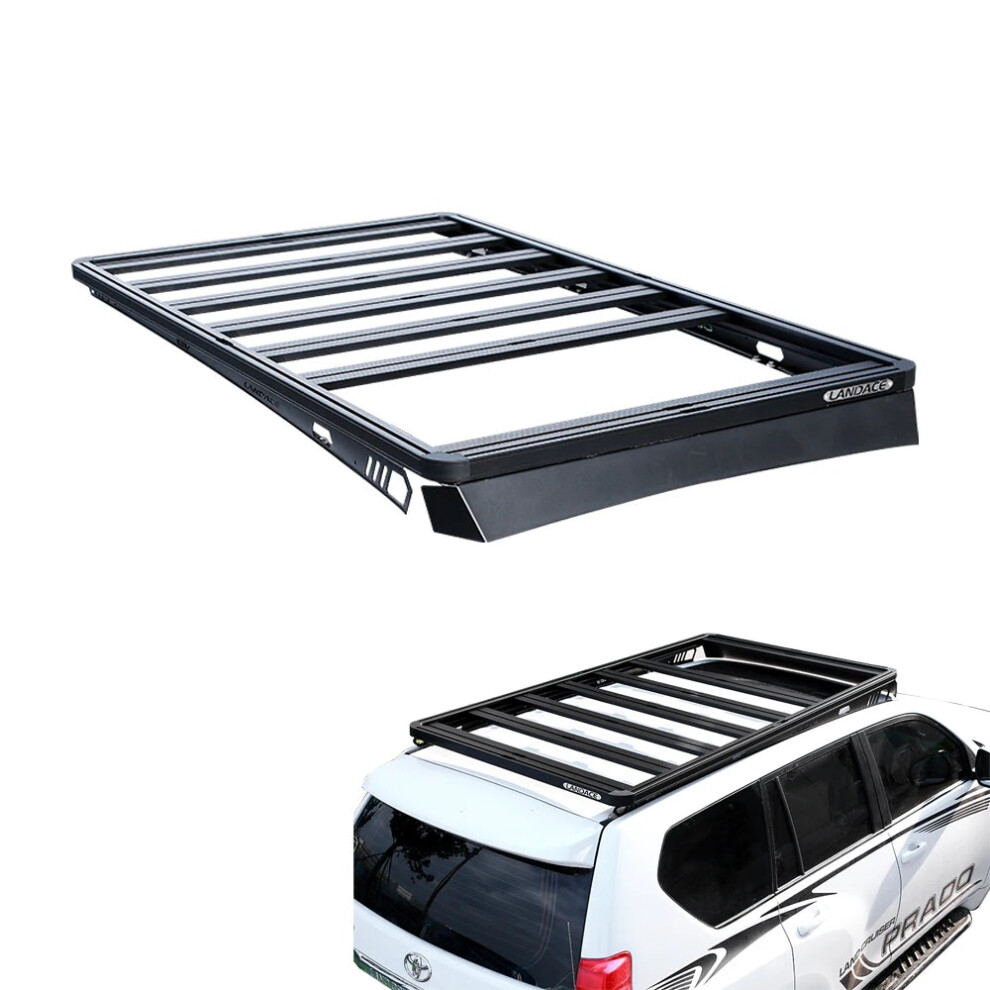 Toyota Prado Lc150 Aluminum Alloy Roof Rack Crossbars - Heavy-Duty Flat Mount Luggage Carrier For 4X4 Off-Road Adventures 711181167542