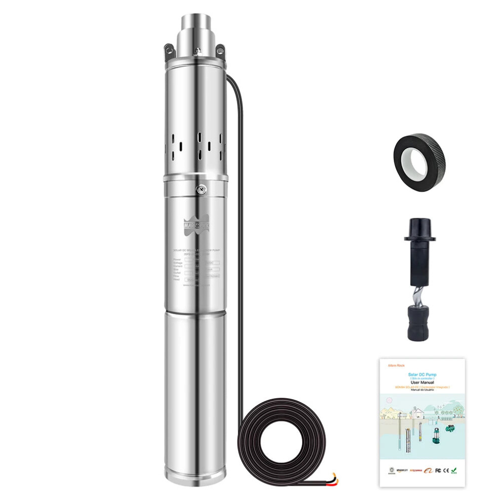 High-Efficiency 750W Solar Dc48v Brushless Screw Water Pump With Built-In Controller - Max Flow 2000L/H For Deep Well Applications 744110830743