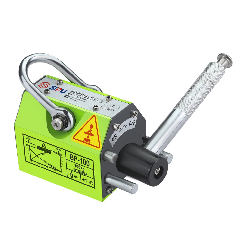 Heavy-Duty Steel Permanent Magnetic Lifter - 100Kg To 600Kg Capacity Crane Hoist With Metal Suction Cup For Construction Tools 705353321269