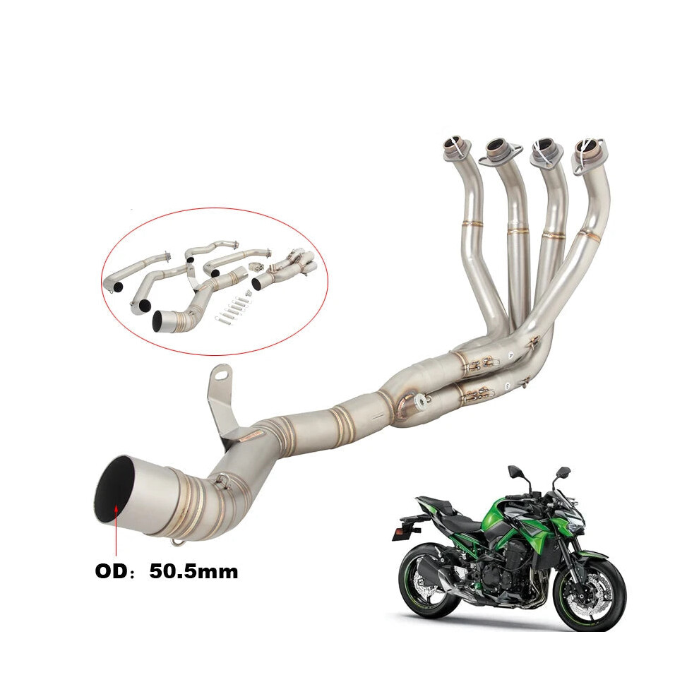 Kawasaki Ninja Z900 A2 (2017-2024) 51Mm Slip-On Muffler Exhaust Header & Front Link Pipe Connection System 7445011375342