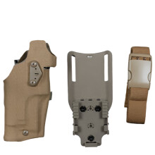 Tactical Holster Set for G17 with X300/X300U Light - Outdoor Airsoft Protective Cover with ALS Quick Release & Leg Strap (5pcs)