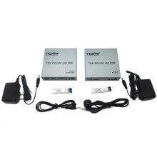 Ultra HD 4K HDMI KVM Fiber Extender with LC Fiber Cable - 20km Range, 60Hz, USB Support, Video/Audio Transmitter with Loop Out