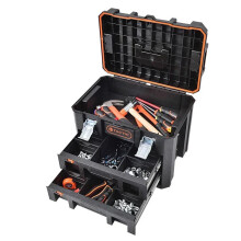 Portable Professional Toolbox: Large Multifunctional Plastic Organizer for Hardware and Accessories