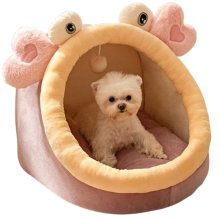 Nordic Designer Dog Kennel: Cozy & Stylish Small Dog House with Soft, Warm Flooring