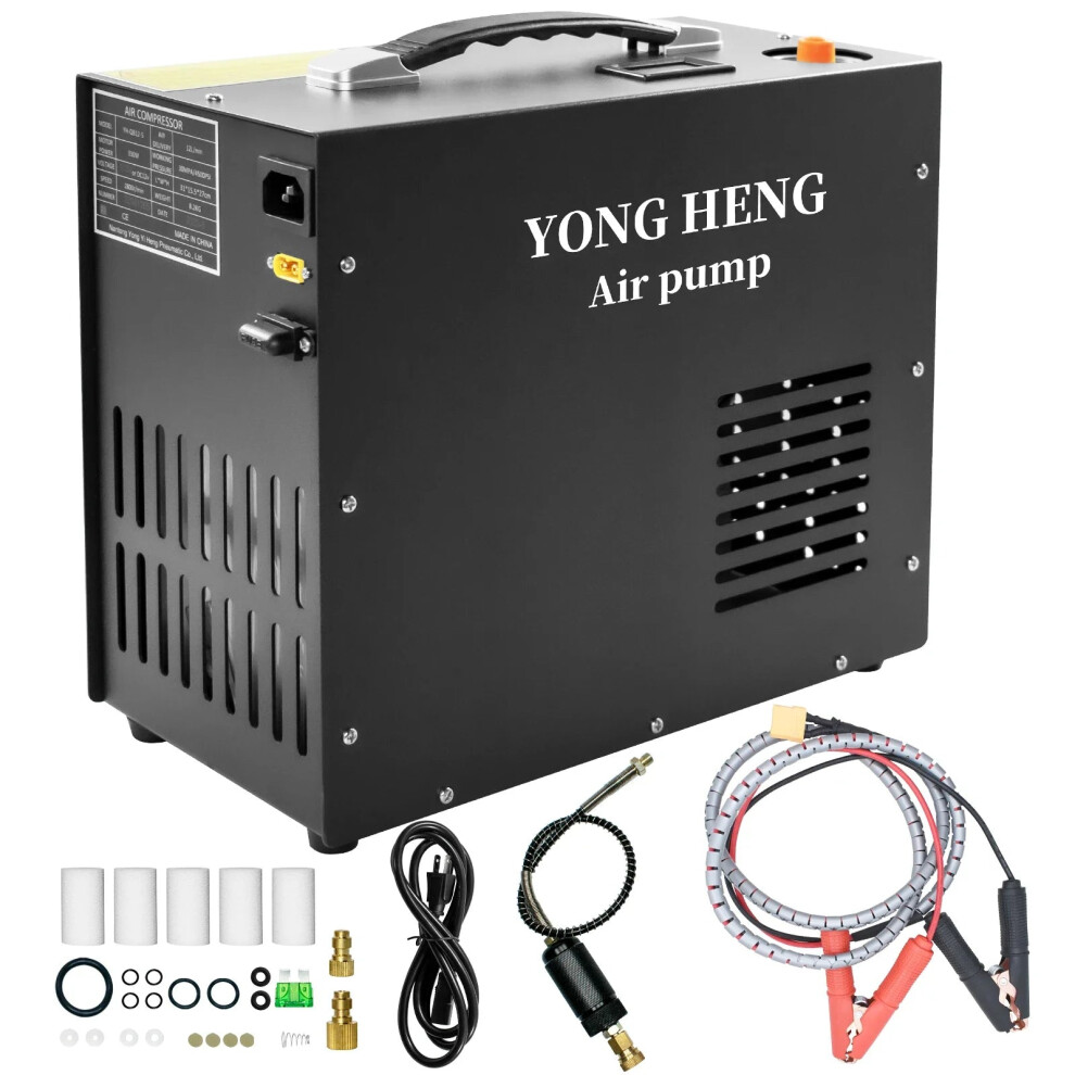 Yongheng 300Bar 4500Psi High-Pressure Pcp Air Compressor With Built-In Power Adapter & Auto-Stop For Airgun Rifles & Diving 7445023876806