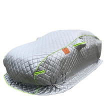 All-Weather Full Car Cover with Padded Anti-Hail, UV Sun Protection, and Snowproof Features