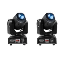 2-Pack RGBW Moving Head Beam Lights - DMX512 Stage Projector for DJ, Disco, Party, Club, Wedding & Birthday Events