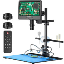 Trinocular HDMI Digital Microscope AD249SM Max 2000X with 10.1'' IPS LCD for Precision Electronics Soldering & PCB Inspection
