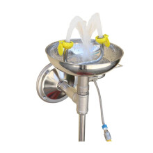 Premium Yellow Coated ABS Wall-Mounted Emergency Eye Washer