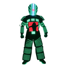 Tron-Inspired LED Robot Suit with Full-Color RGB Smart Display for Stage Performances