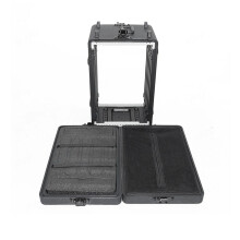 Shockproof Aluminum Flight Case for Microphone Receivers and Amplifiers - 390mm Deep, 2U/3U/4U/6U Configurations