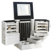 Elegant European-Style Solid Wood Jewelry Organizer - Large Capacity Retro Storage Box for Earrings & Accessories