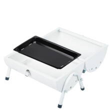 Versatile Double-Sided Portable Charcoal Camping Grill - Large Cooking Area, Perfect for Outdoor Adventures