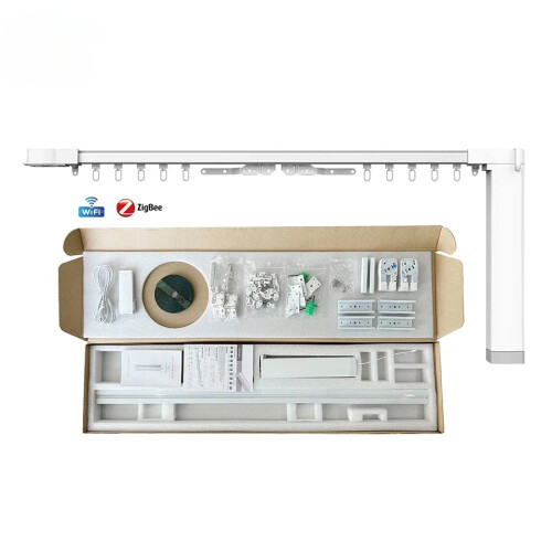 Smart Home WiFi Motorized Curtain Control System with Integrated Motor and Track