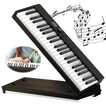 Portable 88-Key Folding Piano Keyboard with Bluetooth MIDI, Sheet Music Stand, Pedal & Carry Bag for Beginners & Adults