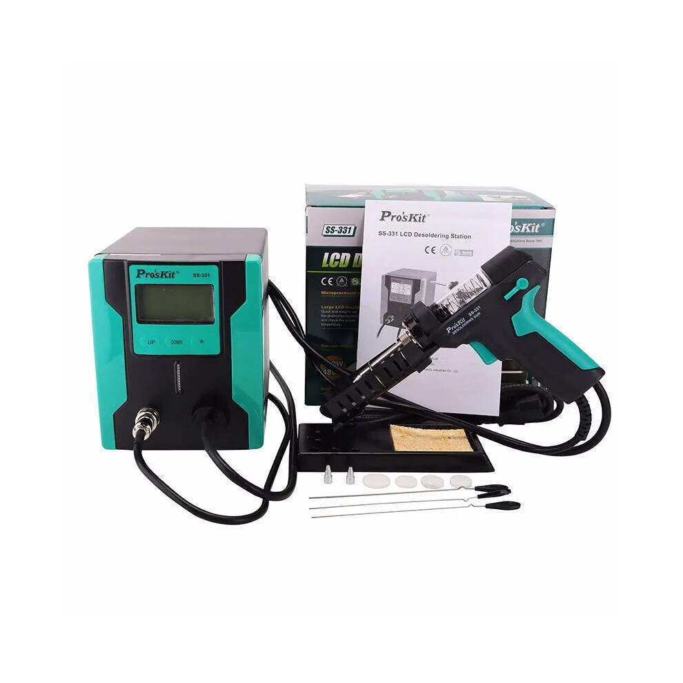 Proskit Ss-331H Esd Lcd Digital Electric Desoldering Pump - Bga Vacuum Solder Sucker Gun With Auto Sleep, 220V 744110371581