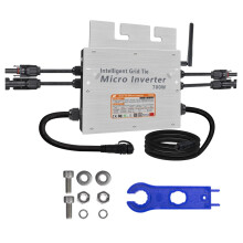 Smart On-Grid Tie Pure Sine Wave Micro Solar Inverter: 600W-1400W, 30V/36V, Supports 110V/220V AC Grid & 4 x 350W Panels
