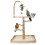 Deluxe Solid Wood Parrot Play Stand with Climbing Ladder and Game Pole 1