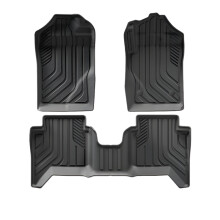 3D All-Weather TPE Floor Mats for 2023-2024 Ford Ranger - Waterproof, Durable, 3-Piece Set