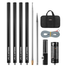 JPC 12 HF Radio Antennas with Slide Regulator - 7MHz to 50MHz All-Band Vertical Antenna for Ham Radio (40m-6m, 8 Bands)