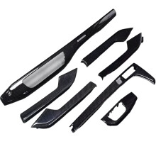 Audi B9 A4/A5/S4/S5 2017-2021 Carbon Fiber Central Control Shift Panel 7-Piece Set - Premium Interior Upgrade
