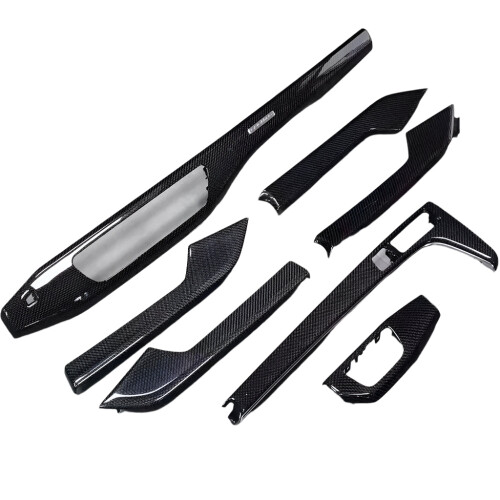 Audi B9 A4/A5/S4/S5 2017-2021 Carbon Fiber Central Control Shift Panel 7-Piece Set - Premium Interior Upgrade