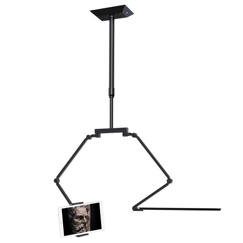Foldable LED Work Light with Tablet Holder & Remote Control for Roof Tattoo Studios