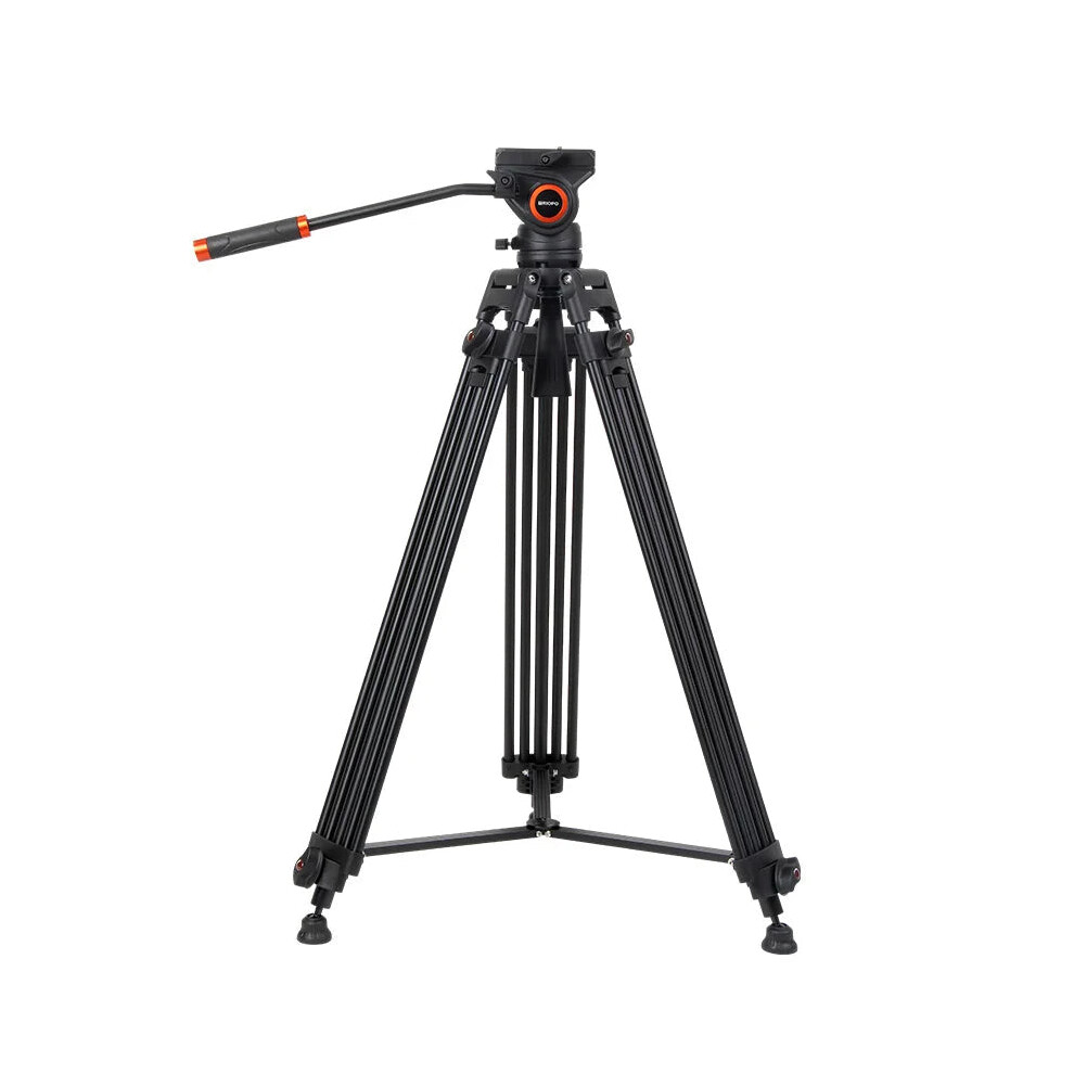 Triopo Dv965 Professional Heavy-Duty Aluminum Video Tripod With Non-Slip Hydraulic Head, 1.9M 313112089055