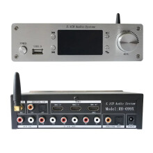 High-Fidelity 5.1 Channel Lossless Audio Decoder with ES9023P DAC, DSD256, DTS, AC3 Support, HiFi Music Turntable, Bluetooth 5.0, HDMI Input