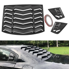 GT Lambo Style Rear Side Window Louvers & Sunshade Cover for Dodge Charger 2011-2022 - ABS Matte Black