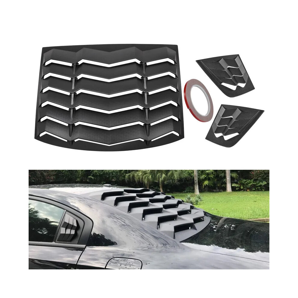 Gt Lambo Style Rear Side Window Louvers & Sunshade Cover For Dodge Charger 2011-2022 - Abs Matte Black 384925219717