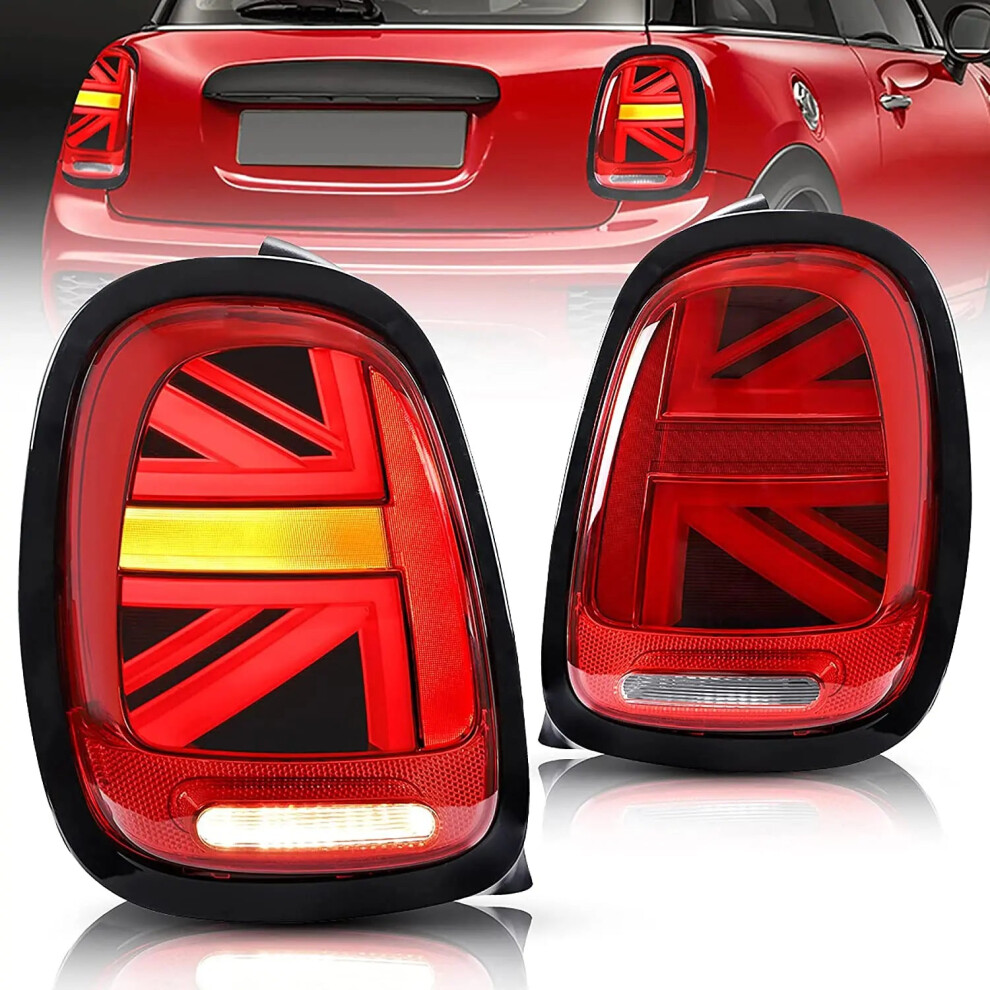 Bmw Mini Cooper F55/F56/F57 Led Union Jack Style Animated Rear Taillight Assembly 313038559557