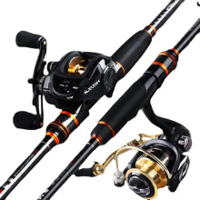 HiStar Ultra-Light Carbon Sea Fishing Rod Set with Metal Wheel Seat - 3-Section Long Range Spinning & Casting