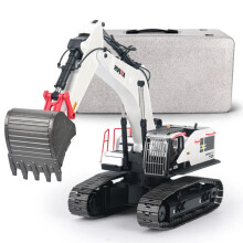 Huina 1594 1:14 Scale Metal RC Excavator Truck with Lights & Sound - Remote Control Construction Toy for Boys
