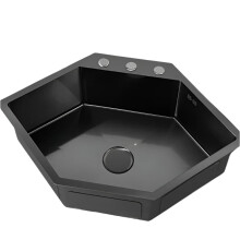 Compact Nano Stainless Steel Corner Kitchen Sink - 304 Grade, Unique Design for Small Apartments, Spacious Single Bowl Dishwashing Solution