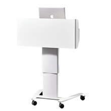 Compact Mobile Standing Lectern - White, Versatile for Classrooms, Offices, and Conferences