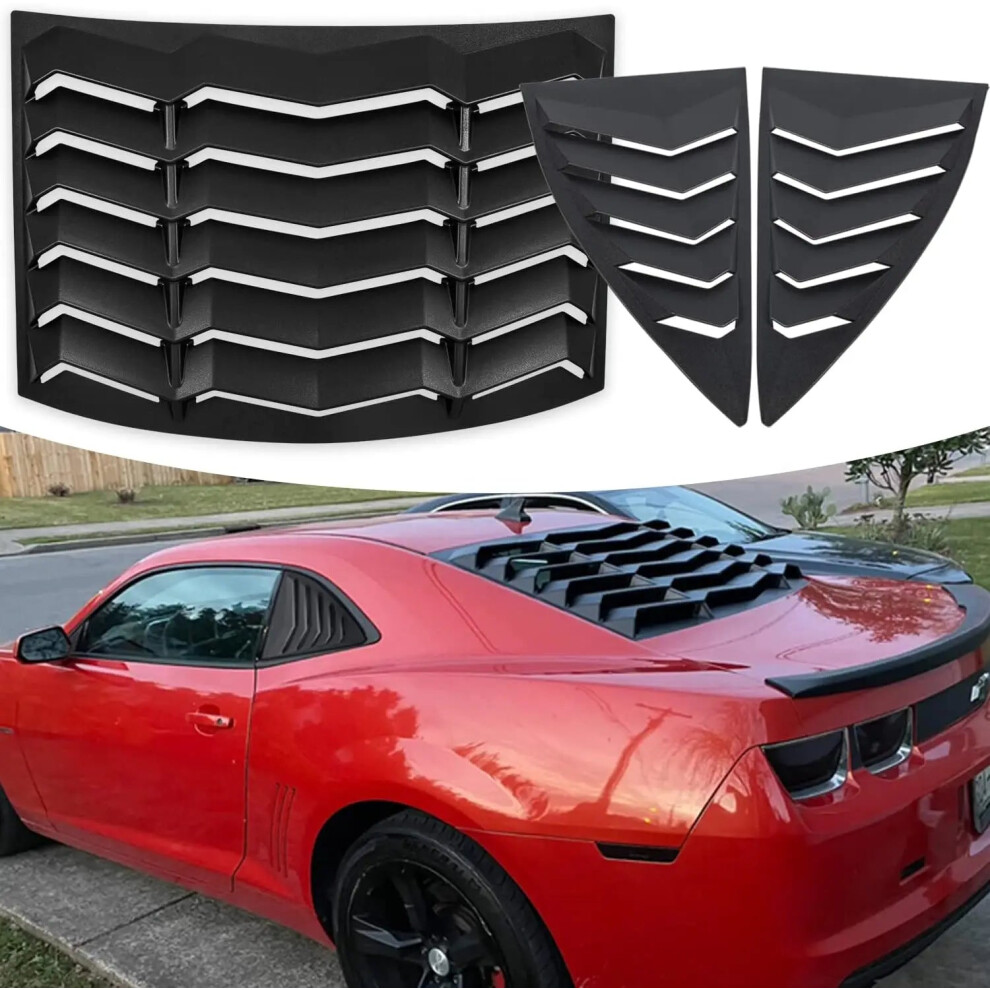 Gt Lambo Style Rear & Side Window Louvers For 2010-2015 Chevy Camaro - Sun Shade Windshield Cover 313047333339