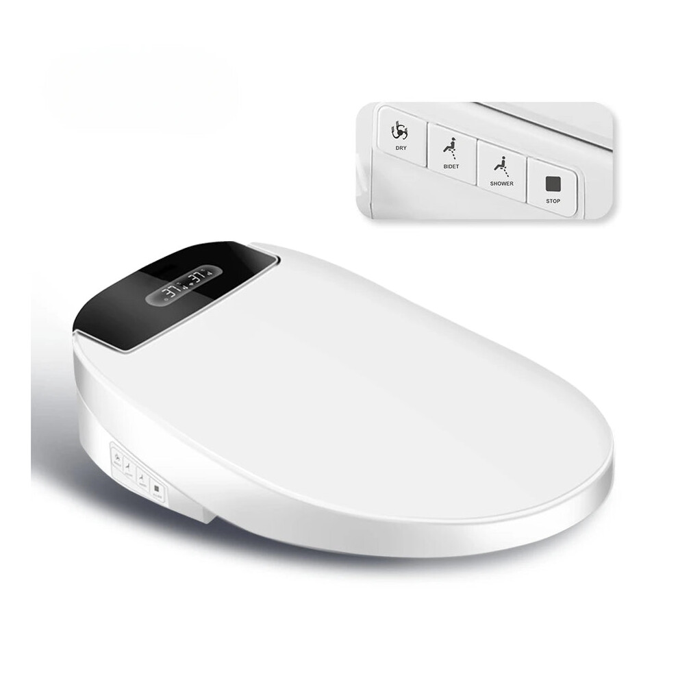 Smart Heated Bidet Toilet Seat Cover With Intelligent Cleaning & Drying Functions 313045272289