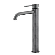 Elegant Brushed Gold Deck-Mounted Single Handle Basin Mixer Tap for Luxurious Bathroom Sinks