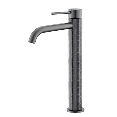 Elegant Brushed Gold Deck-Mounted Single Handle Basin Mixer Tap for Luxurious Bathroom Sinks