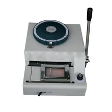 All-In-One PVC Card Embossing Machine with Black Italic Number Punching & Signature Strip