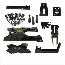 Heavy-Duty Hinged Carrier Adjustable Spare Tire Mount Kit for Jeep Wrangler JK