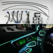 Mercedes Benz C-Class W206 2022 64-Color LED Air Vents - RGB Turbine Ambient Light Refit for Air Conditioning Nozzle Outlet