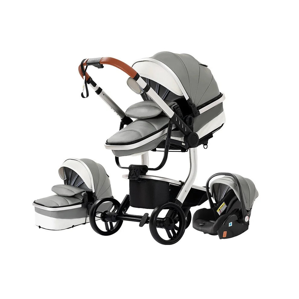 Ultimate 3-in-1 Lightweight Baby Stroller & Pram for Newborns - Four-Wheel Compact Design
