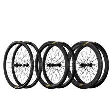 Exar Ultra Series Carbon Fiber Wheelset - Integral Front & Rear Wheels with Inertia Stability, Ceramic Bearings & Flat Engagement Ratchet