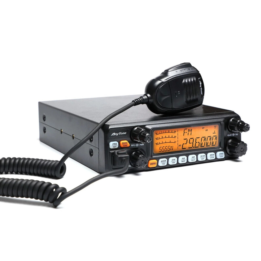 Anytone At-5555N Ii 60W High-Power Cb Radio - 40 Channel Mobile Transceiver With Am/Fm/Ssb, 11 Meter Band, Lcd Display (25.615-30.105 Mhz) 744110801774
